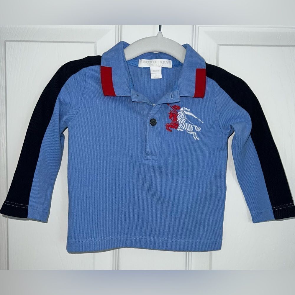 BURBERRY BABY LONG SLEEVE POLO 6M